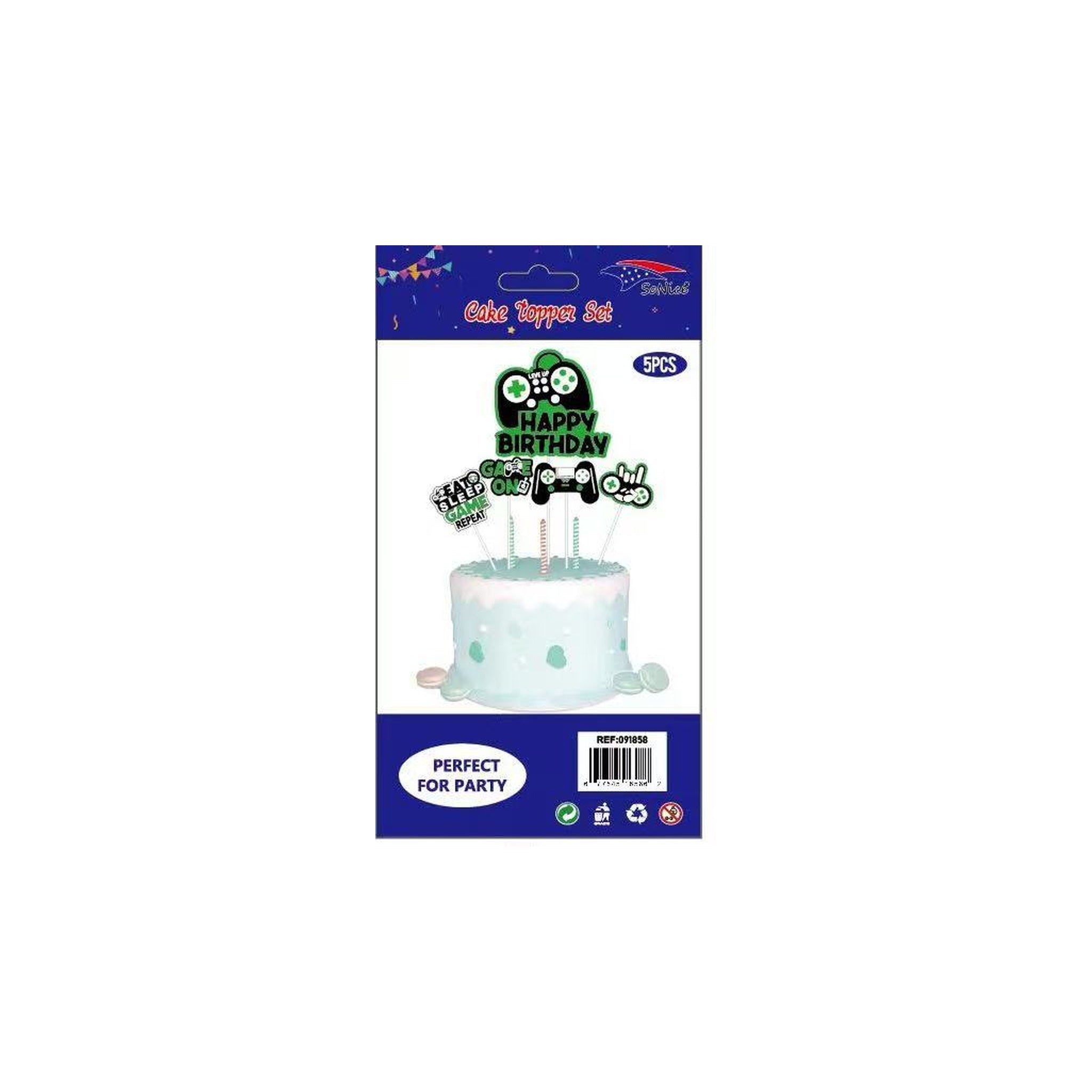 5 ct Cake Deor Kit Gamer 120Pk/Cs
